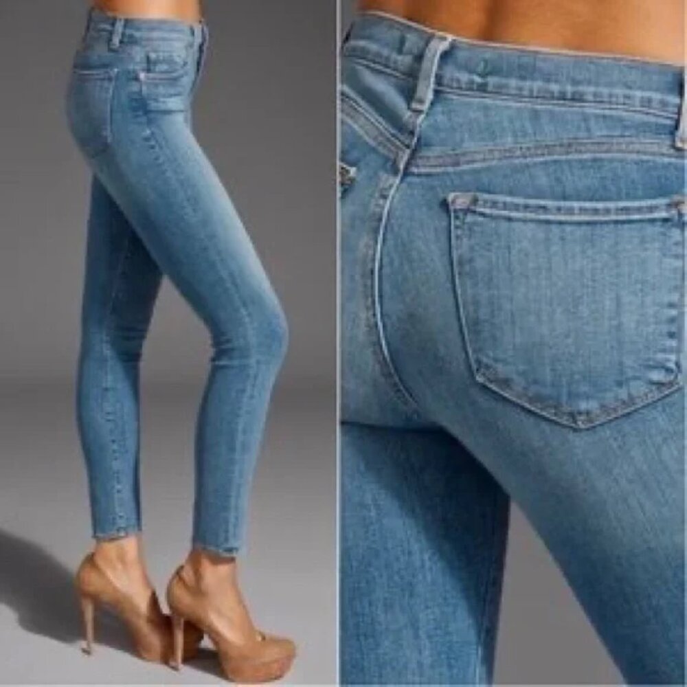 J Brand Skinny Leg Cotton Tencel Blend Winter Casual Denim Jeans in Coastal